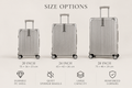 AVÉLLE | Silver Ribbed Suitcase — 28 Inch